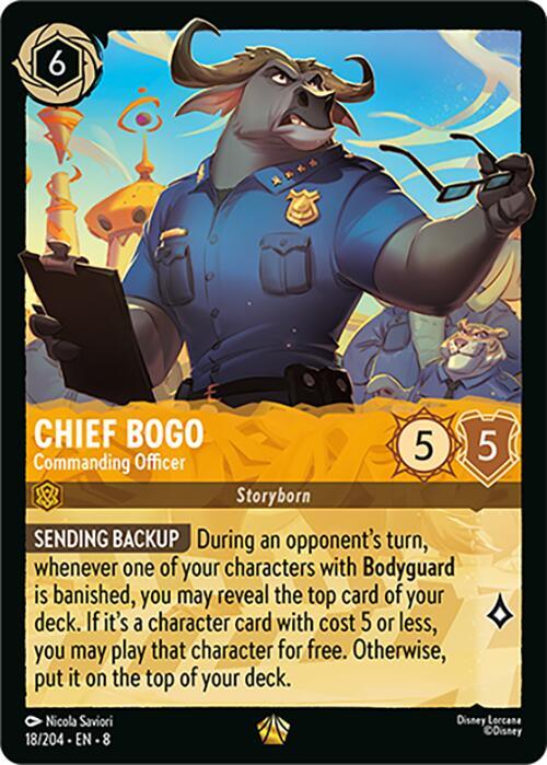  Chief Bogo- Commanding Officer (18/204) [Reign of Jafar] - Trading Card World