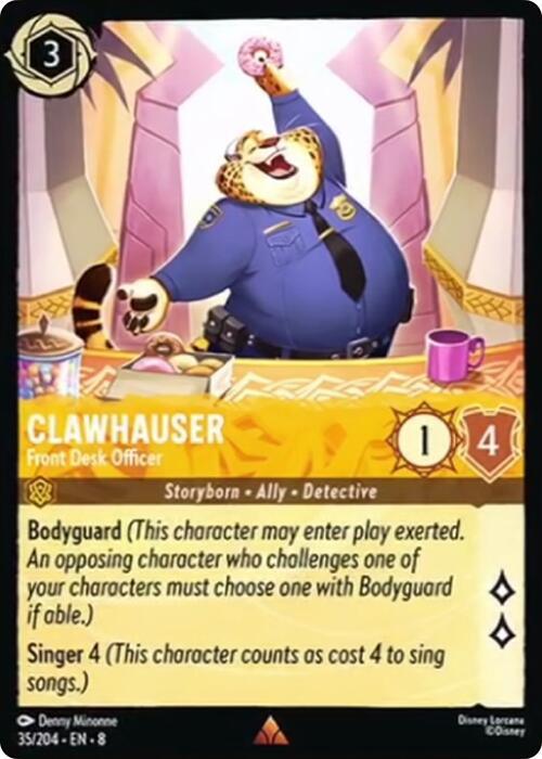  Clawhauser - Front Desk Officer (35/204) [Reign of Jafar] - Trading Card World