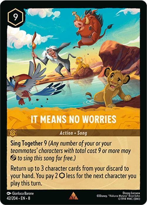  It Means No Worries (42/204) [Reign of Jafar] - Trading Card World