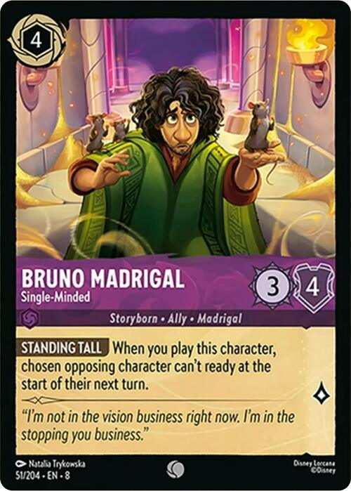  Bruno Madrigal - Single-Minded (51/204) [Reign of Jafar] - Trading Card World