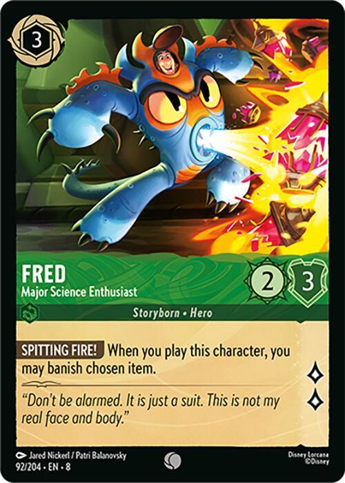  Fred - Major Science Enthusiast (92/204) [Reign of Jafar] - Trading Card World