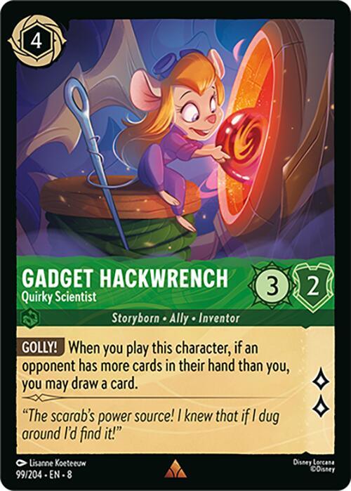  Gadget Hackwrench - Quirky Scientist (99/204) [Reign of Jafar] - Trading Card World