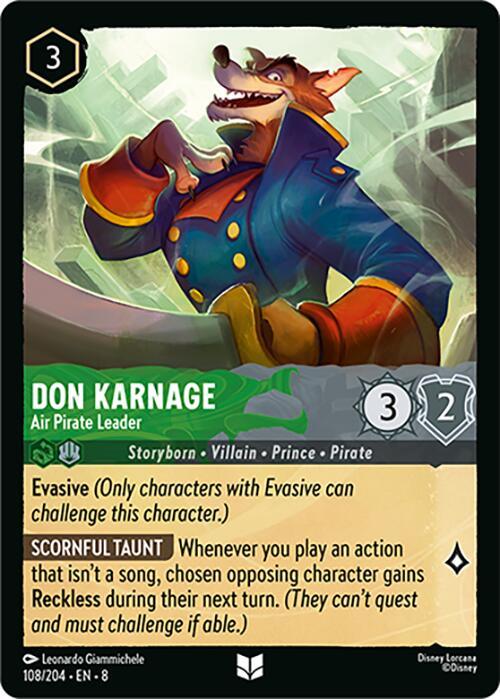  Don Karnage - Air Pirate Leader (108/204) [Reign of Jafar] - Trading Card World