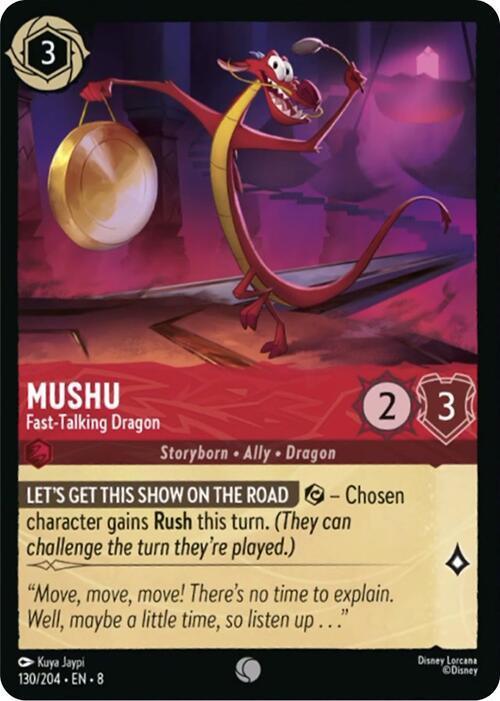  Mushu - Fast-Talking Dragon (130/204) [Reign of Jafar] - Trading Card World