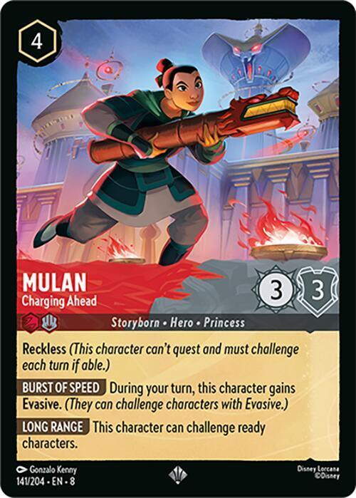  Mulan - Charging Ahead (141/204) [Reign of Jafar] - Trading Card World