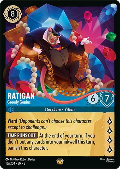  Ratigan - Greedy Genius (167/204) [Reign of Jafar] - Trading Card World