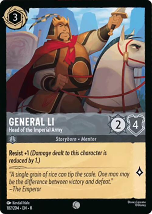  General Li - Head of the Imperial Army (187/204) [Reign of Jafar] - Trading Card World