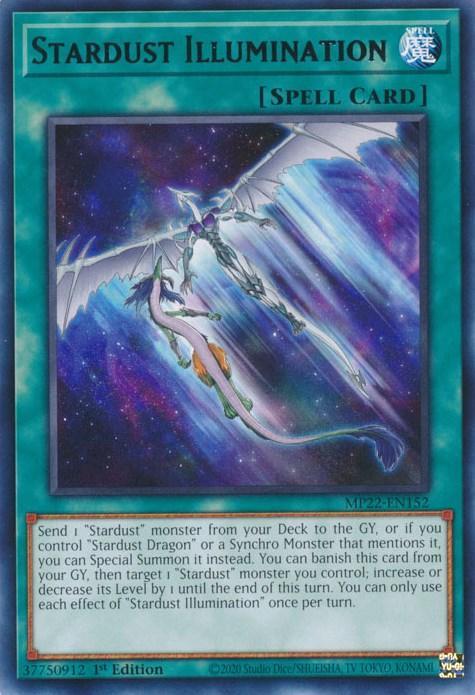 1st Edition, 2022 Tin of the Pharaoh's Gods, Normal Spell, Rare, Spell Stardust Illumination [MP22-EN152] Rare - Trading Card World