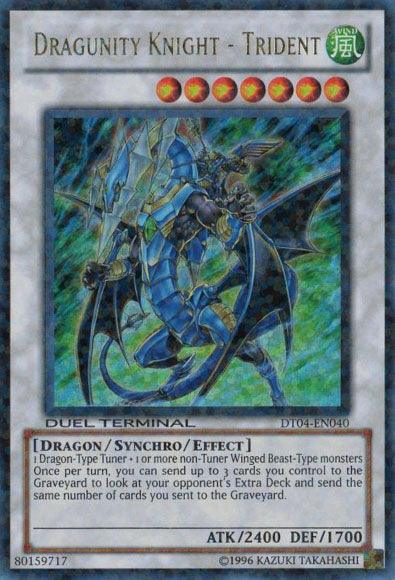 Dragon, Duel Terminal 4, Limited, Synchro/Effect Monster, Ultra Rare, Wind Dragunity Knight - Trident [DT04-EN040] Ultra Rare - Trading Card World