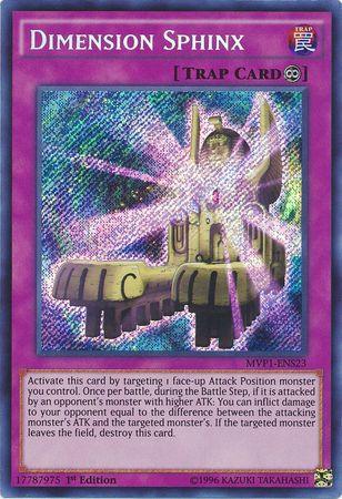 1st Edition, Continuous Trap, Secret Rare, The Dark Side of Dimensions Movie Pack: Secret Edition, Trap Dimension Sphinx [MVP1-ENS23] Secret Rare - Trading Card World