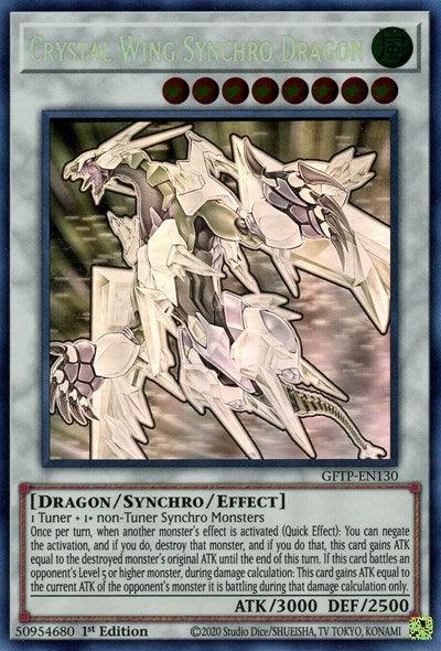 1st Edition, Dragon, Ghost Rare, Ghosts from the Past, Synchro/Effect Monster, Wind Crystal Wing Synchro Dragon [GFTP-EN130] Ghost Rare - Trading Card World