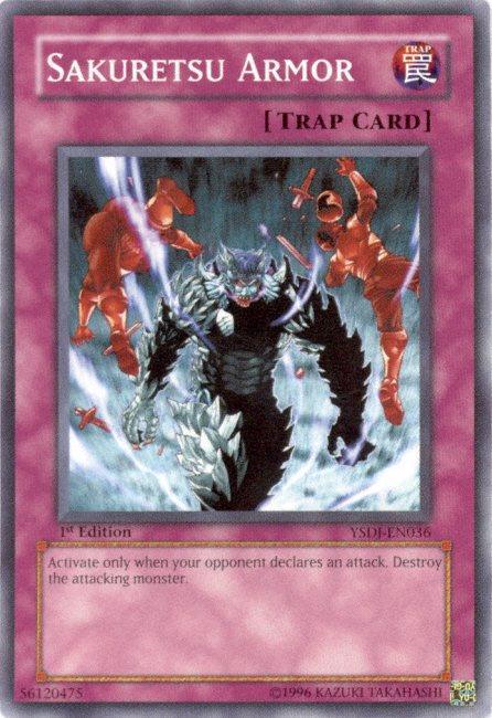 1st Edition, Common, Normal Trap, Starter Deck: Jaden Yuki, Trap, Unlimited Sakuretsu Armor [YSDJ-EN036] Common - Trading Card World