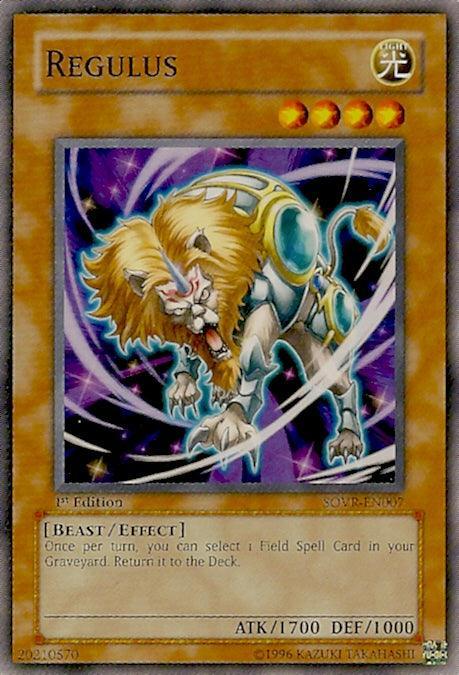1st Edition, Beast, Common, Effect Monster, Light, Stardust Overdrive, Unlimited Regulus [SOVR-EN007] Common - Trading Card World