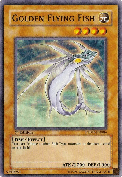 1st Edition, Effect Monster, Fish, Light, Phantom Darkness, Super Rare, Unlimited Golden Flying Fish [PTDN-EN086] Super Rare - Trading Card World