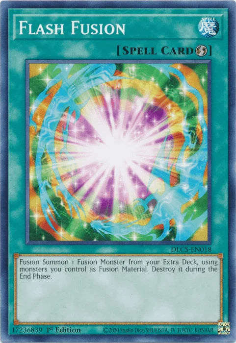 1st Edition, Common, Dragons of Legend: The Complete Series, Quick Play Spell, Spell Flash Fusion [DLCS-EN018] Common - Trading Card World