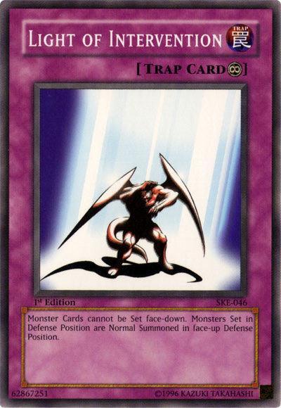 1st Edition, Common, Continuous Trap, Starter Deck: Kaiba Evolution, Trap, Unlimited Light of Intervention [SKE-046] Common - Trading Card World