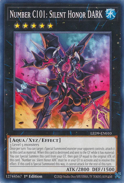 1st Edition, Aqua, Common, Legendary Duelists: Duels From the Deep, Water, Xyz/Effect Monster Number C101: Silent Honor DARK [LED9-EN010] Common - Trading Card World