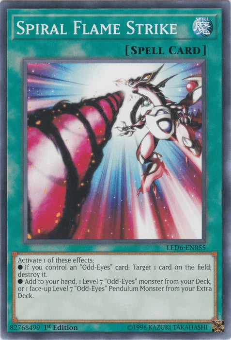1st Edition, Common, Legendary Duelists: Magical Hero, Normal Spell, Spell, Unlimited Spiral Flame Strike [LED6-EN055] Common - Trading Card World