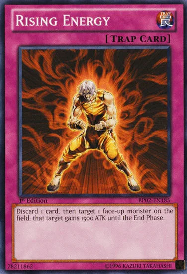 1st Edition, Battle Pack 2: War of the Giants, Mosaic Rare, Normal Trap, Trap, Unlimited Rising Energy [BP02-EN185] Mosaic Rare - Trading Card World