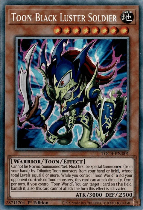 1st Edition, Collector's Rare, Earth, Toon Chaos, Toon/Effect Monster, Unlimited, Warrior Toon Black Luster Soldier [TOCH-EN001] Collector's Rare - Trading Card World