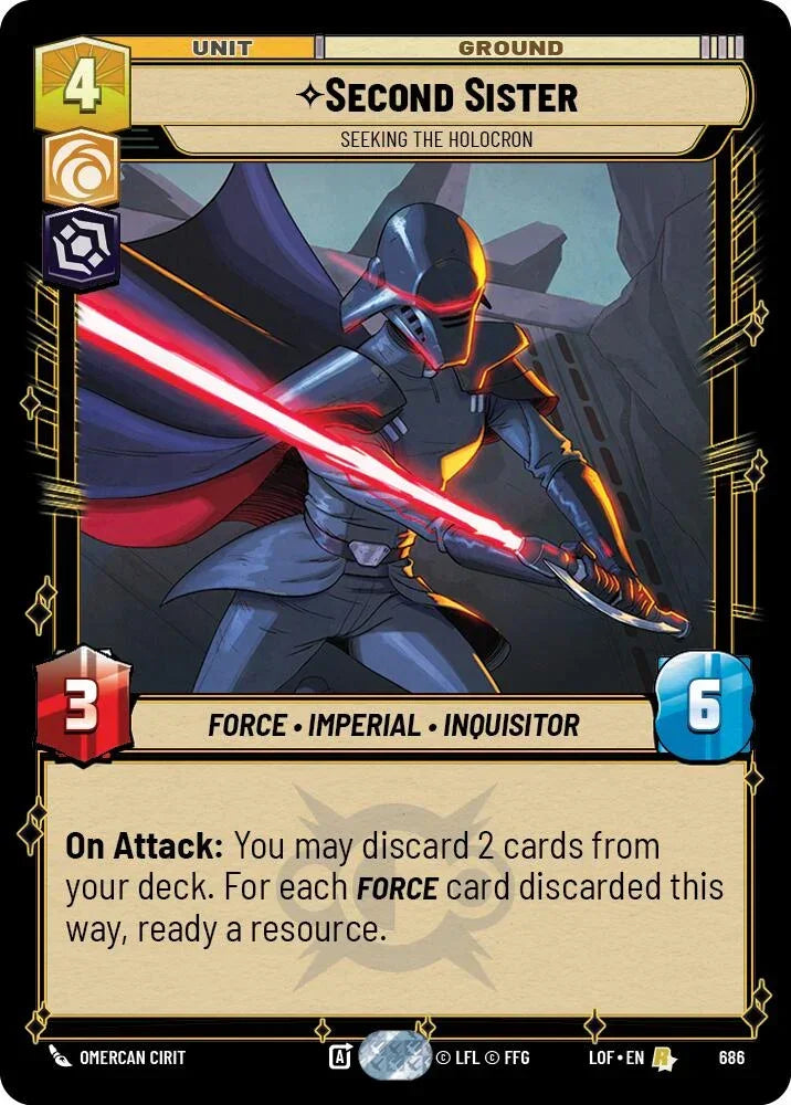 Second Sister (686) - Seeking the Holocron (Foil) (686) [Legends of the Force]