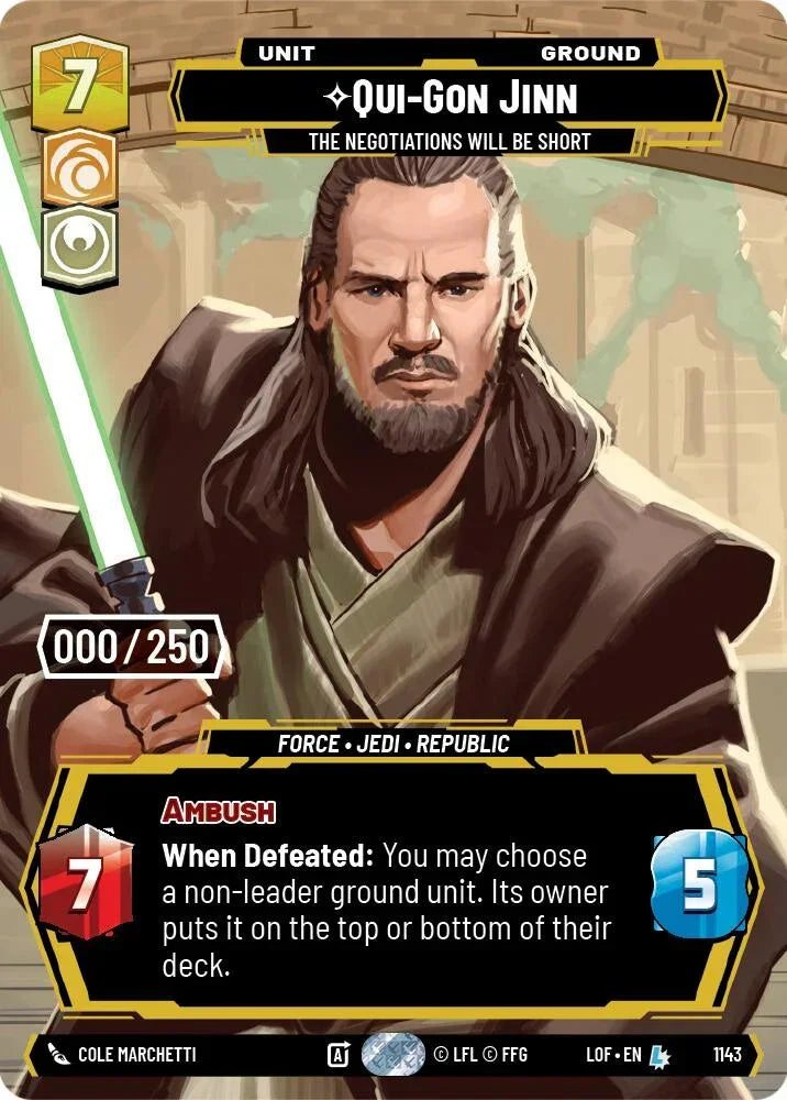 Qui-Gon Jinn (1143) - The Negotiations Will Be Short (Serialized) (1143) [Legends of the Force]