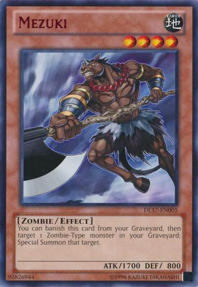 Duelist League Promo, Earth, Effect Monster, Rare, Unlimited, Zombie Mezuki (Red) [DL17-EN005] Rare - Trading Card World