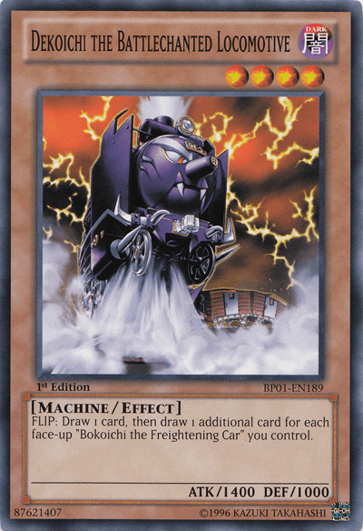 1st Edition, Battle Pack: Epic Dawn, Common, Dark, Effect Monster, Machine, Unlimited Dekoichi the Battlechanted Locomotive [BP01-EN189] Common - Trading Card World