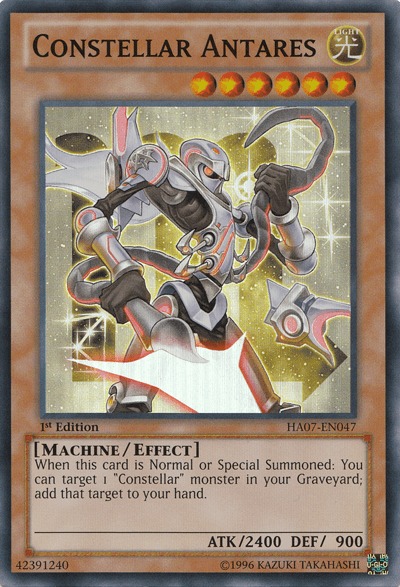 1st Edition, Effect Monster, Hidden Arsenal 7: Knight of Stars, Light, Machine, Super Rare, Unlimited Constellar Antares [HA07-EN047] Super Rare - Trading Card World
