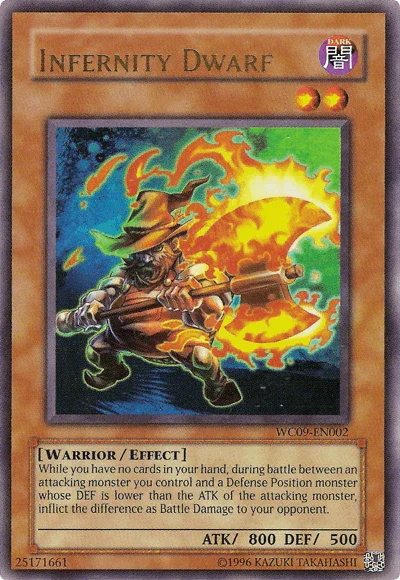 Dark, Effect Monster, Limited, Stardust Accelerator Promos, Ultra Rare, Warrior Infernity Dwarf [WC09-EN002] Ultra Rare - Trading Card World