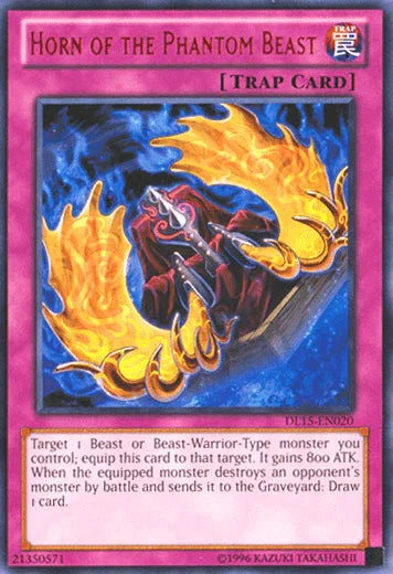 Duelist League Promo, Normal Trap, Rare, Trap, Unlimited Horn of the Phantom Beast (Red) [DL15-EN020] Rare - Trading Card World