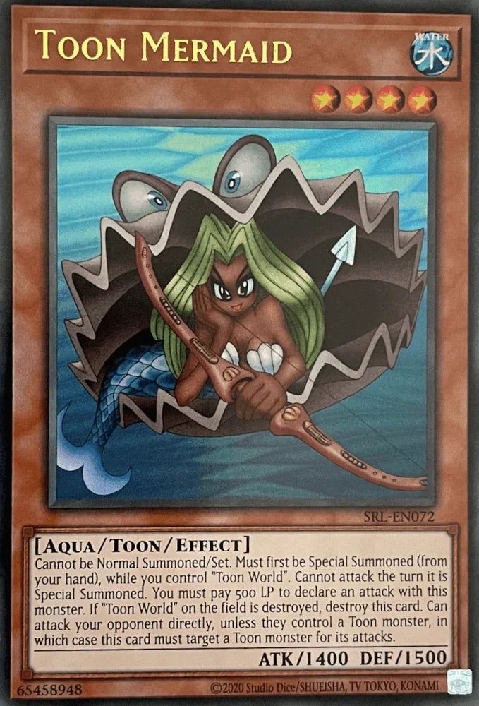 Aqua, Spell Ruler (25th Anniversary Edition), Toon/Effect Monster, Ultra Rare, Unlimited, Water Toon Mermaid (25th Anniversary) [SRL-EN072] Ultra Rare - Trading Card World