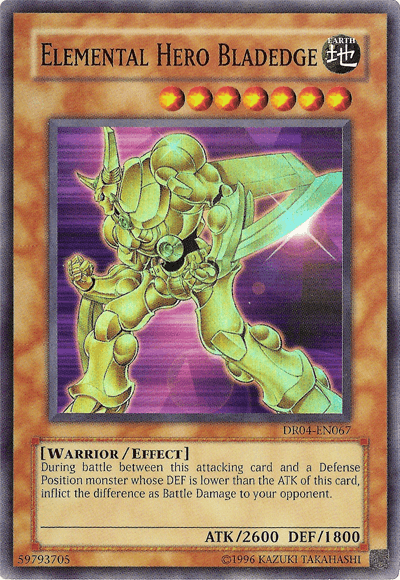 Dark Revelation Volume 4, Earth, Effect Monster, Super Rare, Unlimited, Warrior Elemental Hero Bladedge [DR04-EN067] Super Rare - Trading Card World