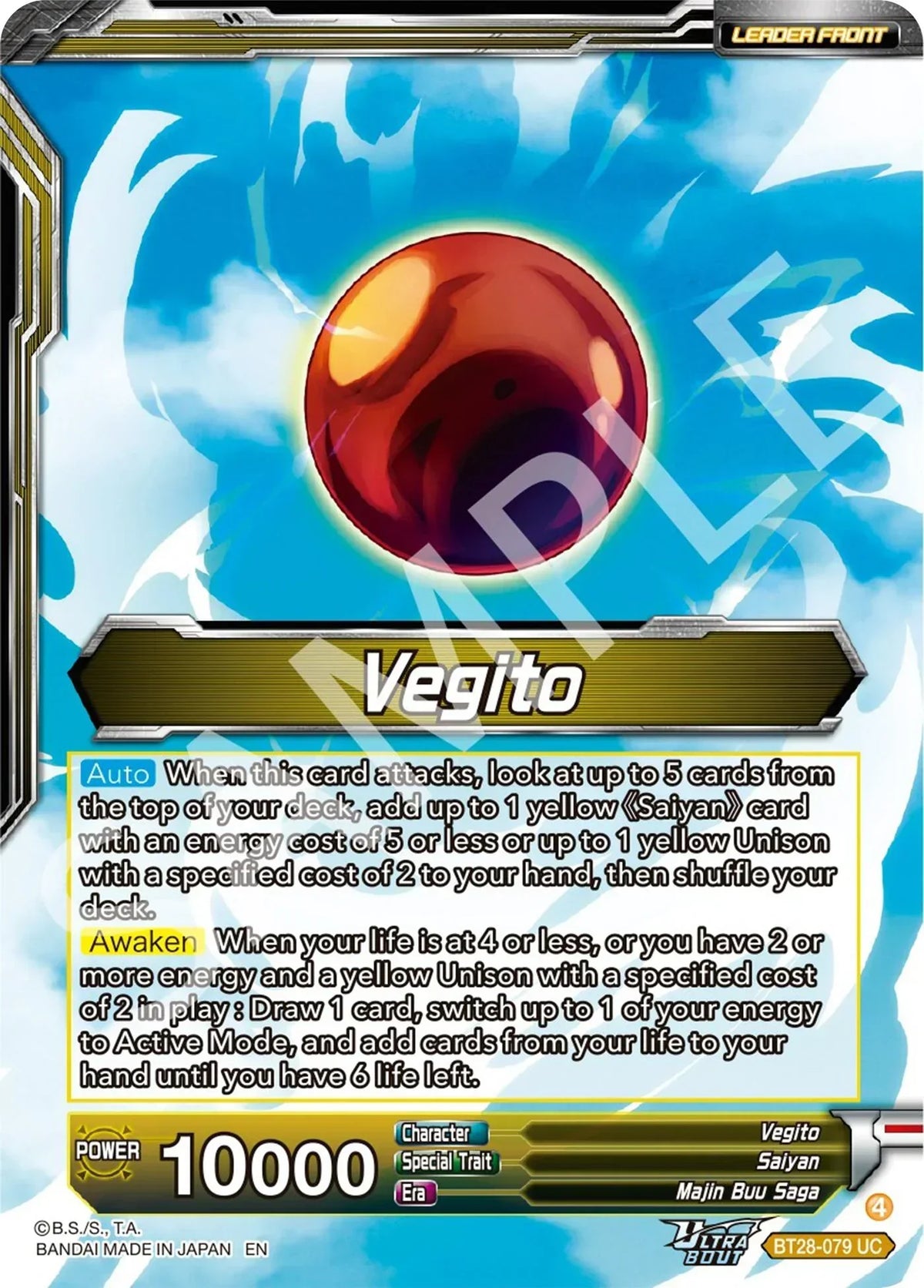 Vegito // SS Vegito, Transcendent Rage (BT28-079) [Prismatic Clash]