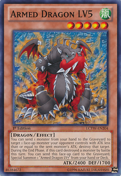 1st Edition, Common, Dragon, Effect Monster, Legendary Collection 3: Yugi's World, Unlimited, Wind Armed Dragon LV5 [LCYW-EN204] Common - Trading Card World