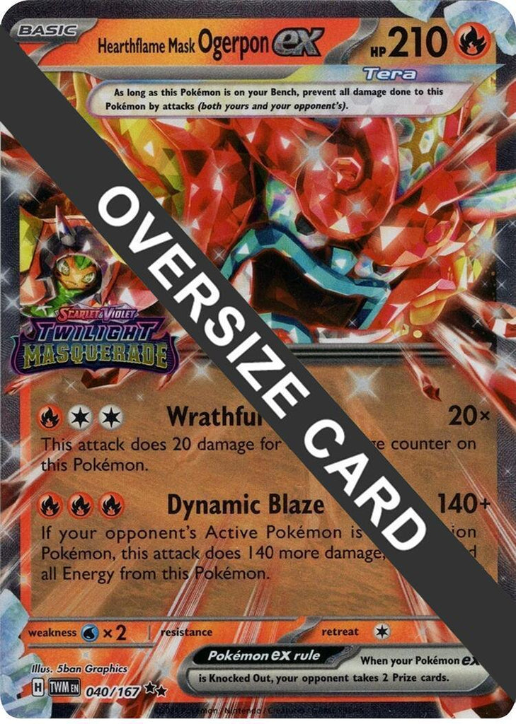 ogerpon ex pokemon card Hearthflame Mask Ogerpon ex (040/167) (Jumbo Card) [Scarlet & Violet: – Trading Card World
