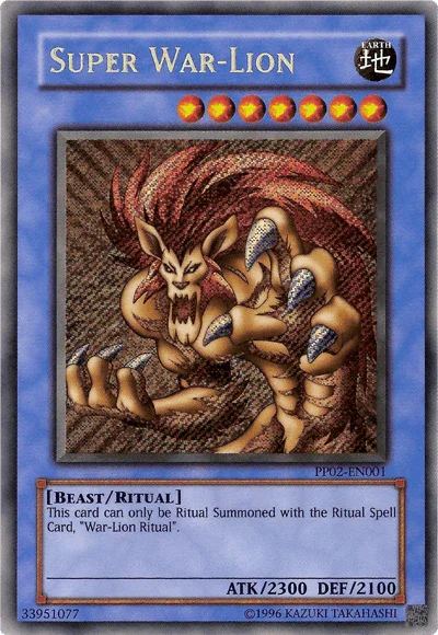Beast, Earth, Premium Pack 2, Ritual Monster, Secret Rare, Unlimited Super War-Lion [PP02-EN001] Secret Rare - Trading Card World