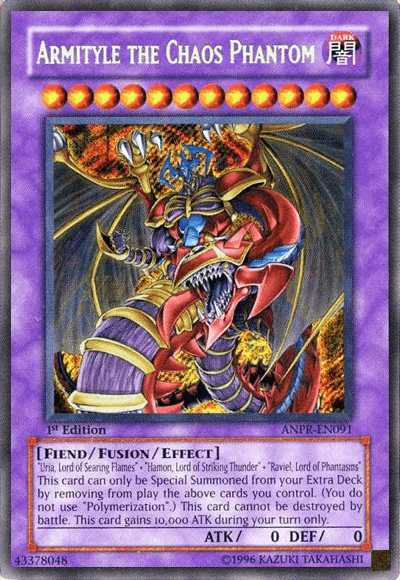 1st Edition, Ancient Prophecy, Dark, Fiend, Fusion/Effect Monster, Secret Rare, Unlimited Armityle the Chaos Phantom [ANPR-EN091] Secret Rare - Trading Card World