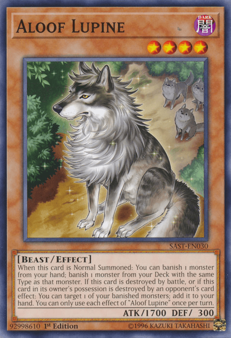 1st Edition, Beast, Common, Dark, Effect Monster, Savage Strike, Unlimited Aloof Lupine [SAST-EN030] Common - Trading Card World
