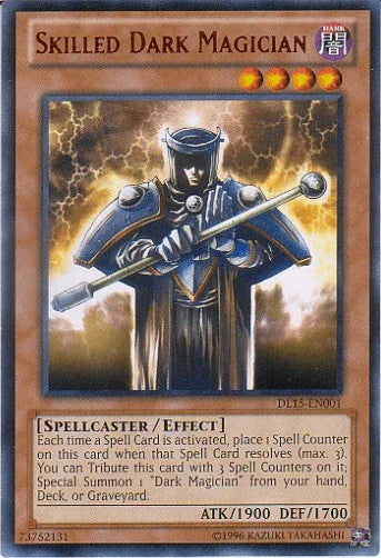 Dark, Duelist League Promo, Effect Monster, Rare, Spellcaster, Unlimited Skilled Dark Magician (Red) [DL15-EN001] Rare - Trading Card World