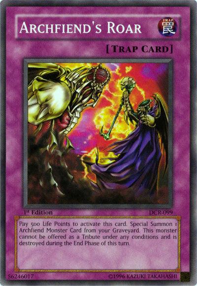 1st Edition, Common, Dark Crisis, Normal Trap, Trap, Unlimited Archfiend's Roar [DCR-099] Common - Trading Card World