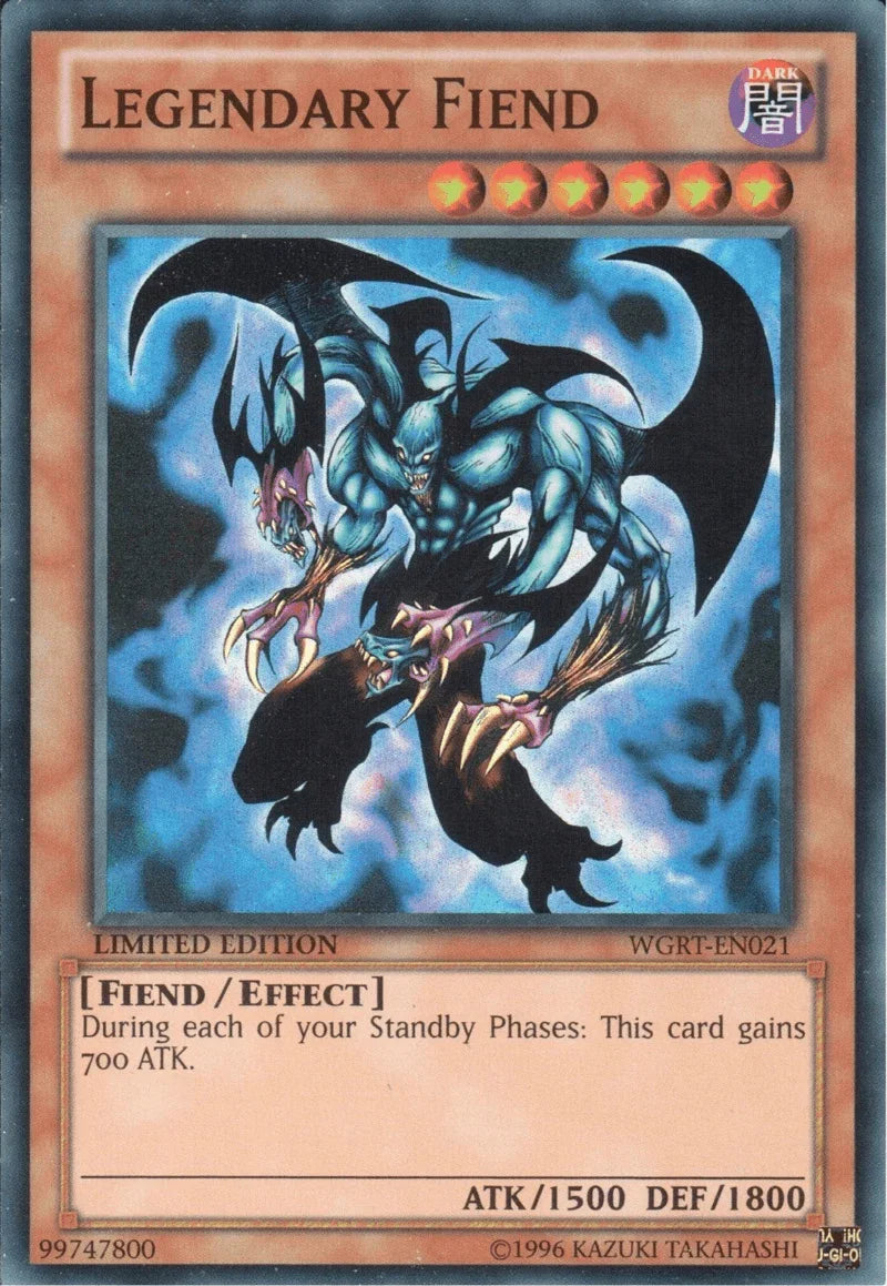 Battle Pack 2: War of the Giants Reinforcements, Dark, Effect Monster, Limited, Super Rare Legendary Fiend [WGRT-EN021] Super Rare - Trading Card World