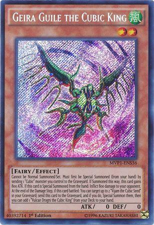 1st Edition, Effect Monster, Fairy, Secret Rare, The Dark Side of Dimensions Movie Pack: Secret Edition, Wind Geira Guile the Cubic King [MVP1-ENS36] Secret Rare - Trading Card World