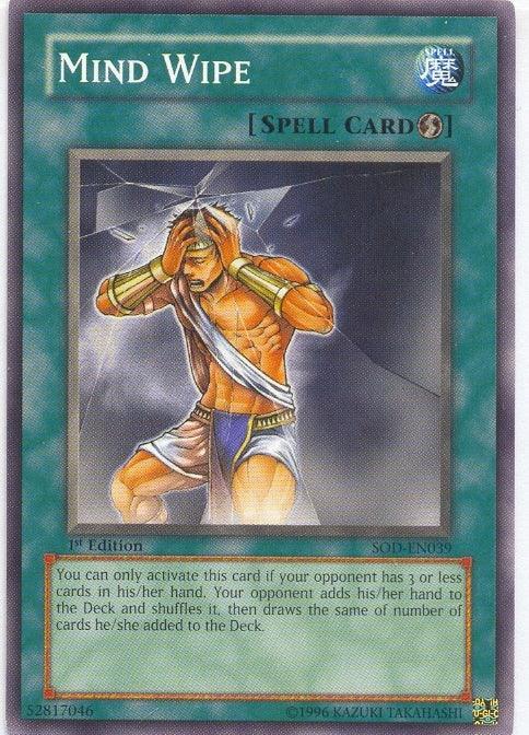 1st Edition, Common, Quick Play Spell, Soul of the Duelist, Spell, Unlimited Mind Wipe [SOD-EN039] Common - Trading Card World