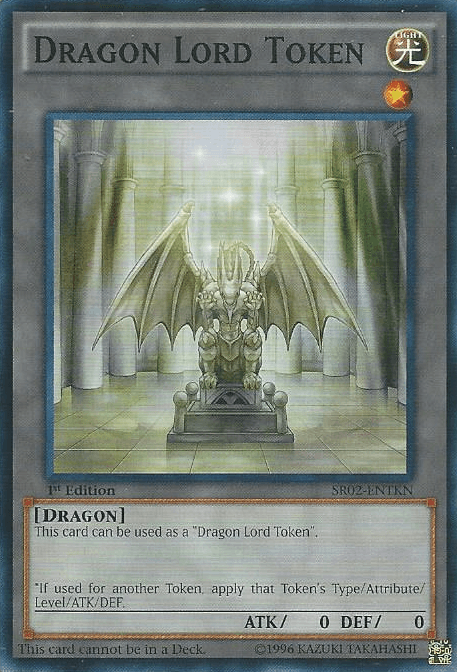 1st Edition, Common, Dragon, Light, Structure Deck: Rise of the True Dragons, Token Dragon Lord Token [SR02-ENTKN] Common - Trading Card World