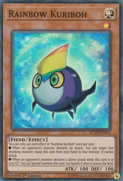1st Edition, Advent Calendar 2019, Effect Monster, Fiend, Light, Super Rare Rainbow Kuriboh [AC19-EN010] Super Rare - Trading Card World
