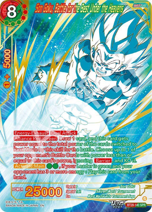 Son Goku, Battle for the Best Under the Heavens (SPR) (BT28-140) [Prismatic Clash]