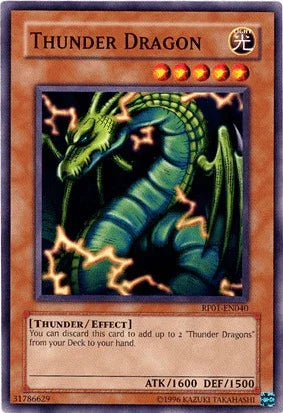 Common, Effect Monster, Light, Retro Pack 1, Thunder, Unlimited Thunder Dragon [RP01-EN040] Common - Trading Card World