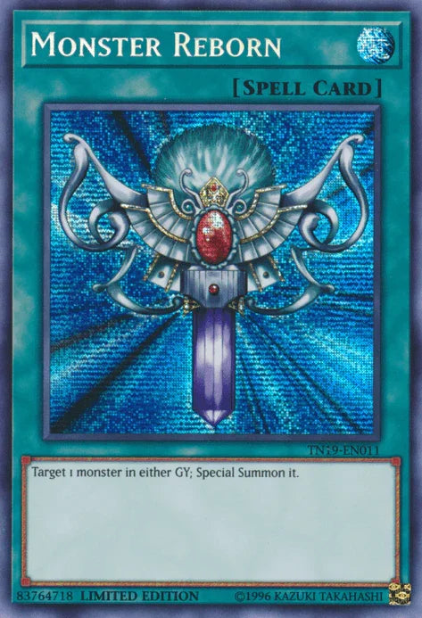 2019 Gold Sarcophagus Tin, Limited, Normal Spell, Prismatic Secret Rare, Spell Monster Reborn [TN19-EN011] Prismatic Secret Rare - Trading Card World