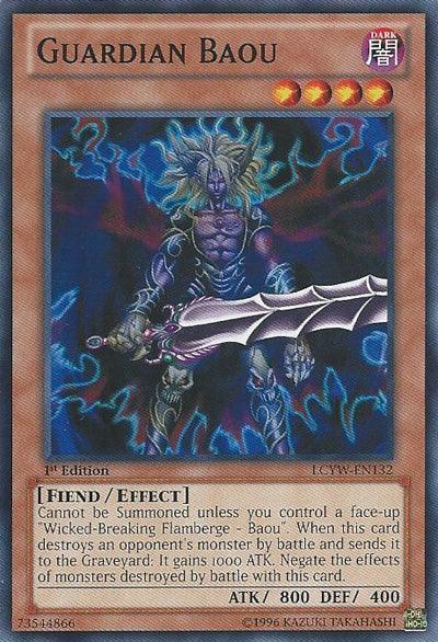1st Edition, Common, Dark, Effect Monster, Fiend, Legendary Collection 3: Yugi's World, Unlimited Guardian Baou [LCYW-EN132] Common - Trading Card World